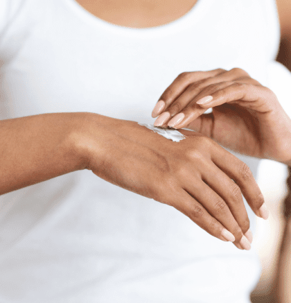 Dermatologist examining patient’s skin for hives